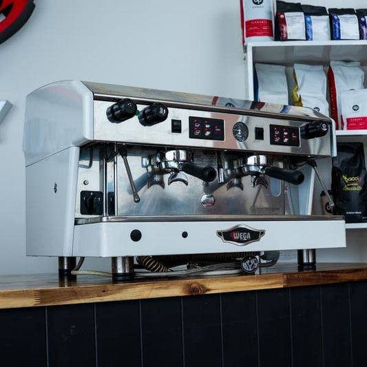Used Wega Atlas 2 Group White 15 Amp Coffee Machine