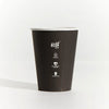 12oz Coffee Cups - PLAIN BLACK / PACK OF 100