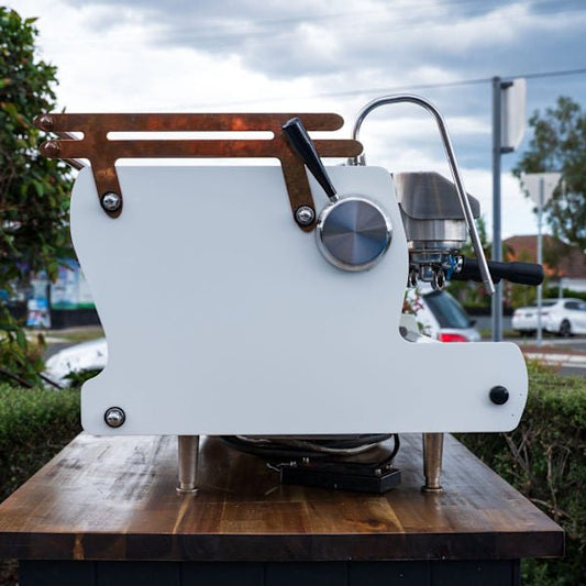 3 Group Pre Loved Custom white & bronze Synesso Coffee Machine - Australia - Di Pacci