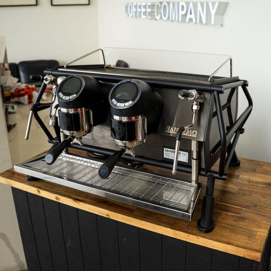 Pre Loved Black Sanremo Cafe Racer Naked 2 Group Coffee Machine