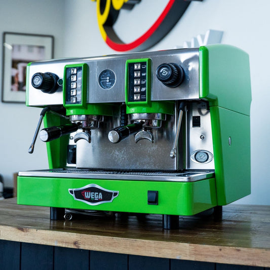 Pre Loved Hulk Green Wega Atlas Compact 2 Group Coffee Machine