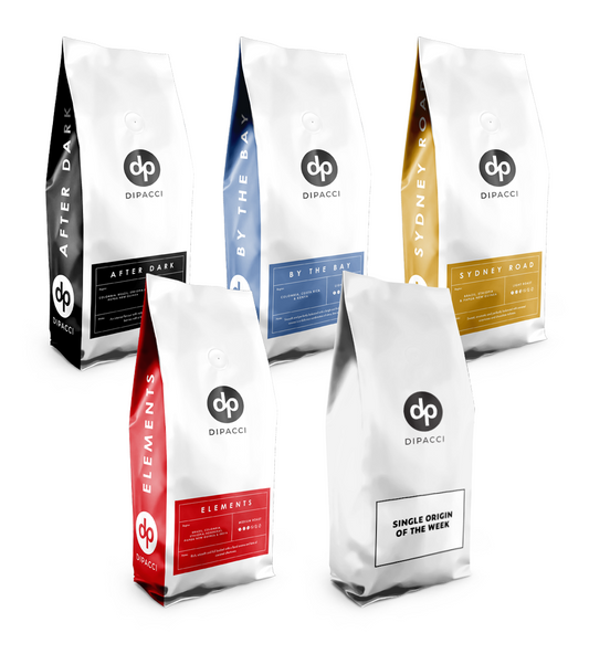 Dipacci Espresso Coffee Sample Pack w- Single Origin (5x1kg) Coffee Beans