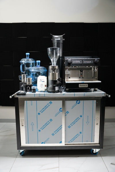 10 Amp Coffee Cart Package With 1200MM Stainless Steel Cart