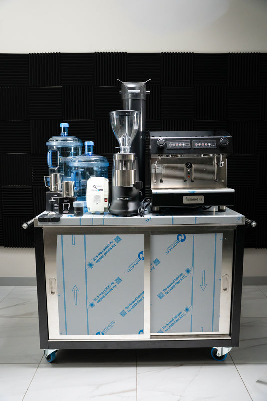 10 Amp Coffee Cart Package With 1200MM Stainless Steel Cart