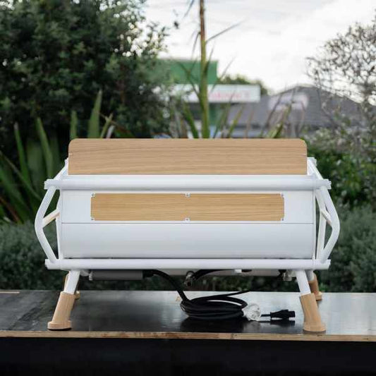 Beautiful Brand New 2 Group Sanremo Cafe Racer White & Timber - Australia - Di Pacci