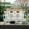 Beautiful Brand New 2 Group Sanremo Cafe Racer White & Timber - Australia - Di Pacci