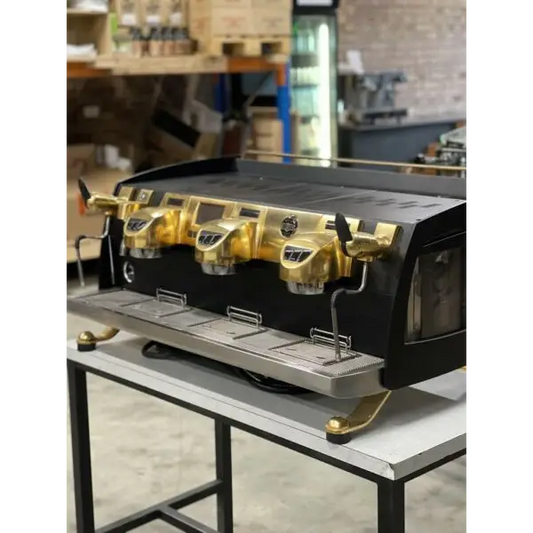 Beautiful Custom 3 Group Gravermetric Black Eagle Coffee