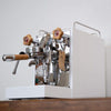 Brand New Custom White ECM Mechanika Slim With Timber Kit Coffee Machine - Australia - Di Pacci