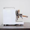 Brand New Custom White ECM Mechanika Slim With Timber Kit Coffee Machine - Australia - Di Pacci