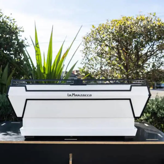 Brand New Display Custom La Marzocco KB90 In White Coffee