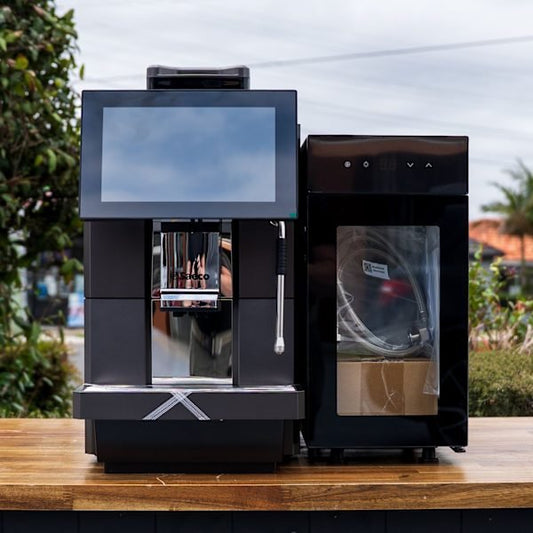 Brand New Saeco SE120 Automatic Coffee Machine + Fridge - Australia - Di Pacci