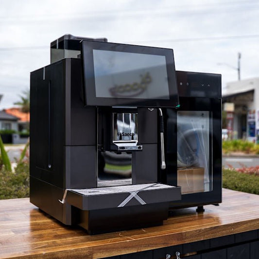 Brand New Saeco SE120 Automatic Coffee Machine + Fridge - Australia - Di Pacci