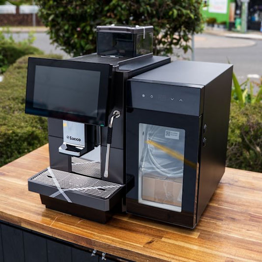 Brand New Saeco SE120 Automatic Coffee Machine + Fridge - Australia - Di Pacci