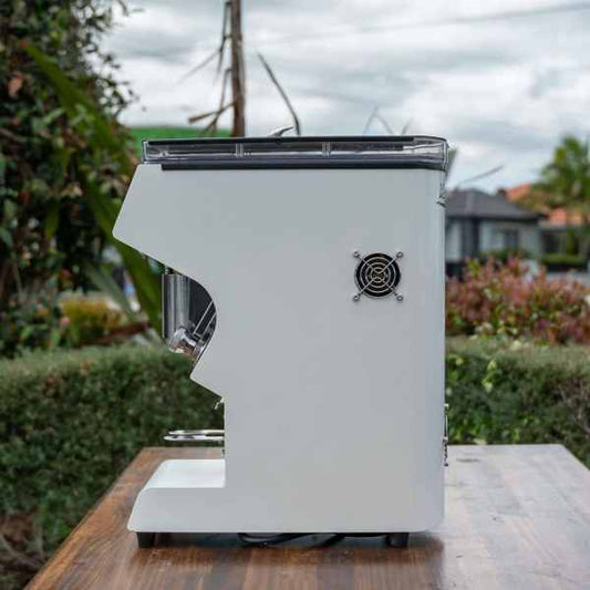 Clean Pre Loved Mythos One In White Commercial Coffee Grinder - Australia - Di Pacci