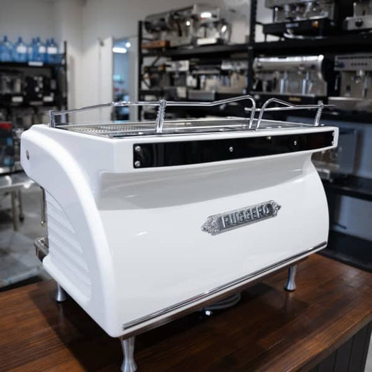 Clean Pre Owned 2 Group Tall Cup 15 Amp Expobar Rugerro Coffee Machine - Australia - Di Pacci