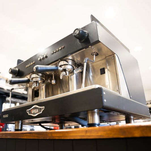 Clean Pre Owned 2 Group Wega Pegaso 15amp Commercial Coffee Machine - Australia - Di Pacci