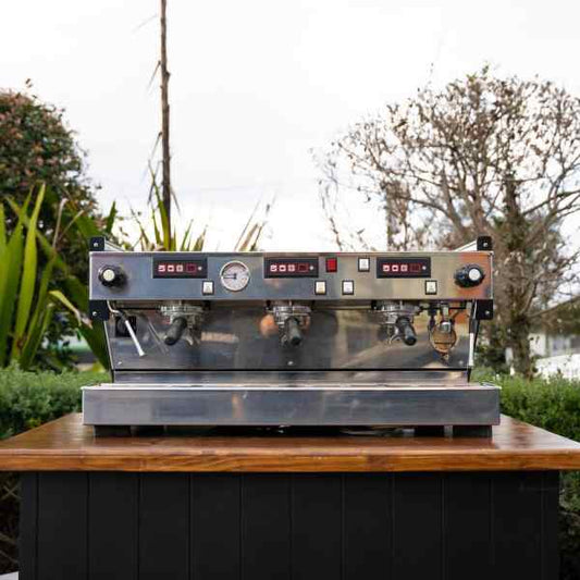 Clean Pre Owned 3 Group La Marzocco LINEA Av In Black With Shot Timers - Australia - Di Pacci