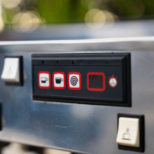 Clean Pre Owned 3 Group La Marzocco LINEA Av In Black With Shot Timers - Australia - Di Pacci