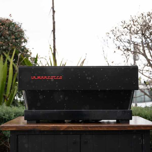 Clean Pre Owned 3 Group La Marzocco LINEA Av In Black With Shot Timers - Australia - Di Pacci