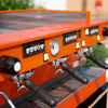 Custom 3 Group Fire Orange La Marzocco Linea Commercial Coffee Machine - Australia - Di Pacci