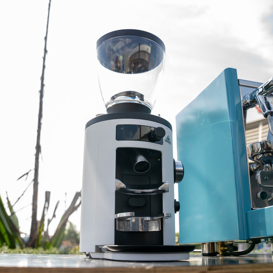 Custom Baby Blue ECM Technika V Profi PID Coffee Machine & Mahlkonig X54 Grinder - Australia - Di Pacci
