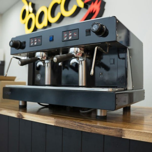 Custom Black Pre - Owned Wega Pegaso 2 Group Tall Cup Espresso Machine - Australia - Di Pacci