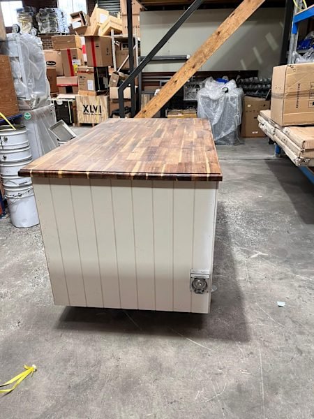 Custom Heavy Duty Timber Coffee Cart White 1600mm - Australia - Di Pacci