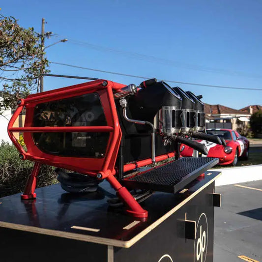 Custom Red & Black Sanremo Racer Commercial Coffee Machine -