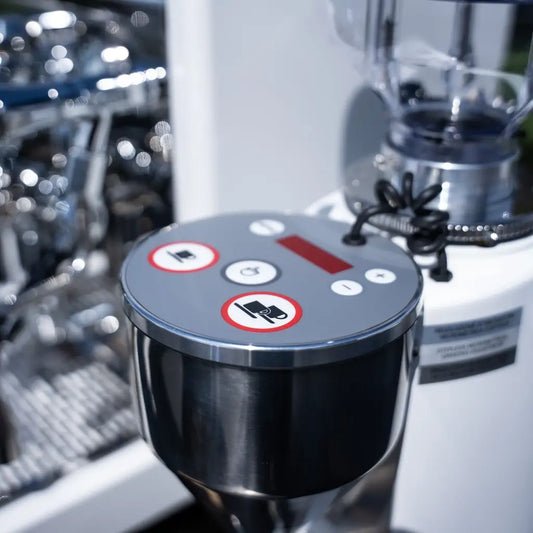 Custom White ECM Technika V Profi PID With White Mazzer Mini