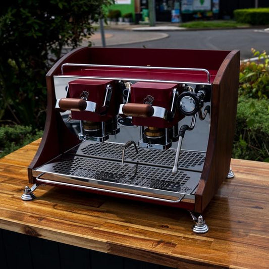 EX DEMO FABER 2 GROUP ESE POD MACHINE BURGUNDY