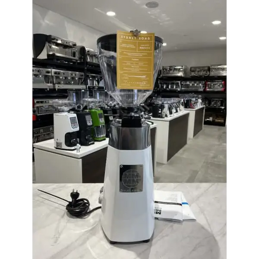Demo Display Mazzer Kony S White Commercial Coffee Grinder