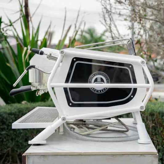 Display Demo Sanremo Cafe Racer Naked White 2 Group Coffee Machine - Australia - Di Pacci