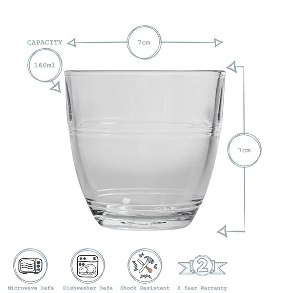 Duralex Gigogne Espresso Glasses - 160ml - Australia - Di Pacci