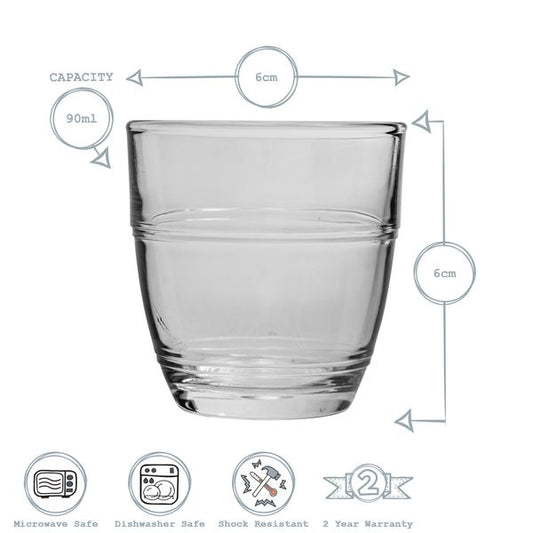 Duralex Gigogne Espresso Glasses - 90ml - Australia - Di Pacci