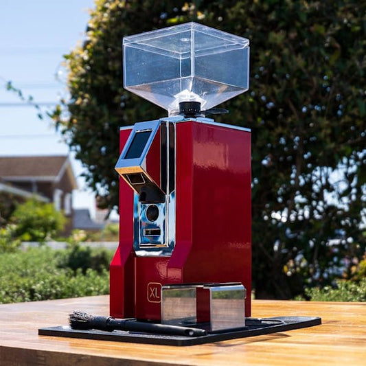 Ex - Demo Eureka XL Coffee Grinder – Red | Rubber Mat Kit | As New - Australia - Di Pacci