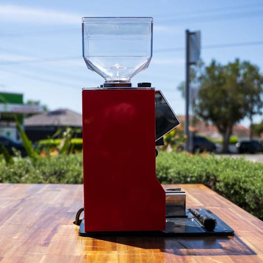 Ex - Demo Eureka XL Coffee Grinder – Red | Rubber Mat Kit | As New - Australia - Di Pacci