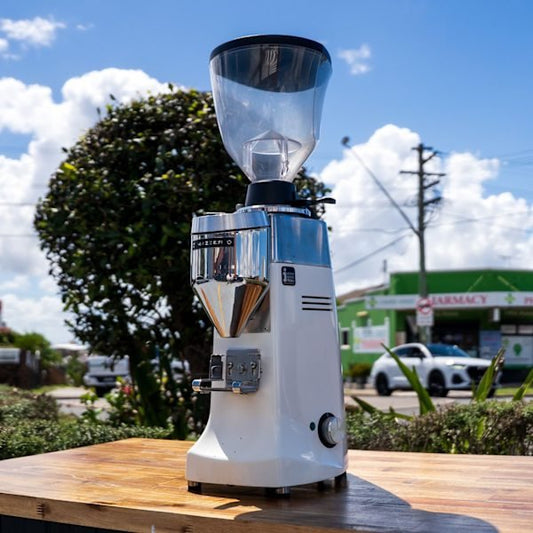 Ex Demo Mazzer Robur S Electronic In White - Australia - Di Pacci