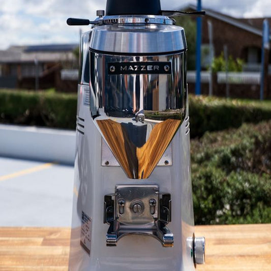 Ex Demo Mazzer Robur S Electronic In White - Australia - Di Pacci