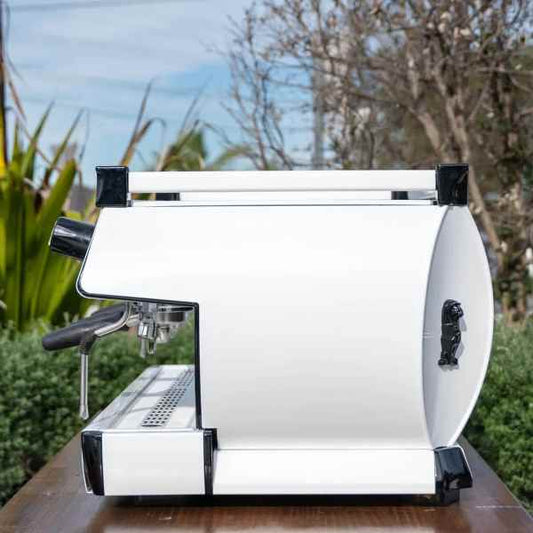 Fully Serviced 3 Group La Marzocco GB5 In Gloss White Coffee Machine - Australia - Di Pacci