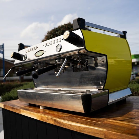 Hard to Come By La Marzocco GB5 – 2 Group Pre - Loved in Stunning Yellow - Australia - Di Pacci