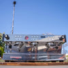 Immaculate 3 Group Custom La Marzocco PB In Black & Brass - Australia - Di Pacci