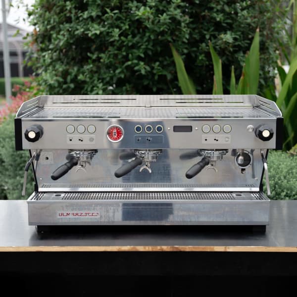 Immaculate 3 Group La Marzocco PB In Chrome Commercial Coffee Machine - Australia - Di Pacci