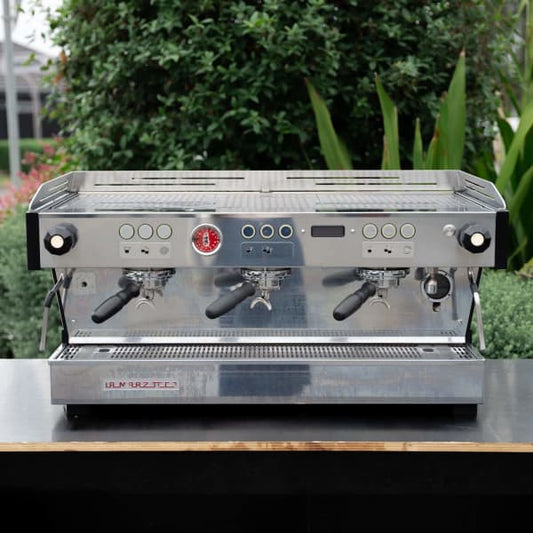 Immaculate 3 Group La Marzocco PB In Chrome Commercial Coffee Machine - Australia - Di Pacci