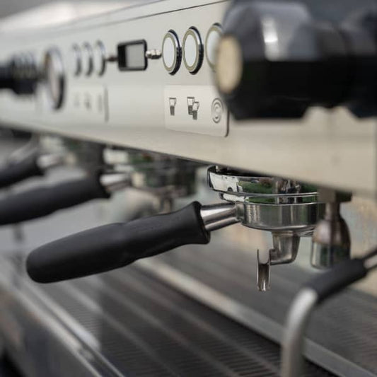 Immaculate 3 Group La Marzocco PB In Chrome Commercial Coffee Machine - Australia - Di Pacci