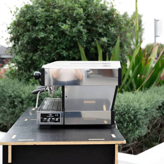 Immaculate 3 Group La Marzocco PB In Chrome Commercial Coffee Machine - Australia - Di Pacci