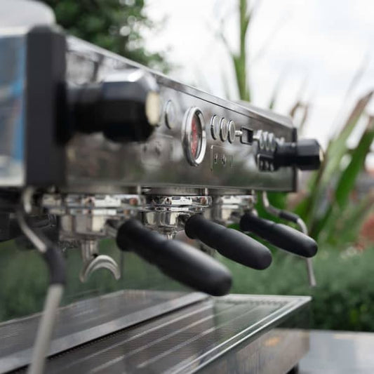 Immaculate 3 Group La Marzocco PB In Chrome Commercial Coffee Machine - Australia - Di Pacci