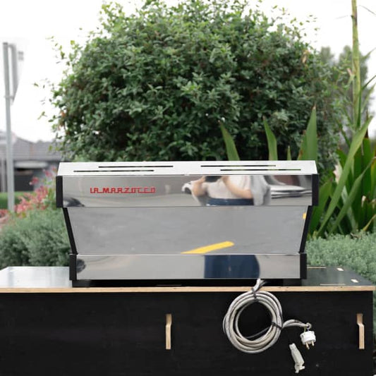 Immaculate 3 Group La Marzocco PB In Chrome Commercial Coffee Machine - Australia - Di Pacci