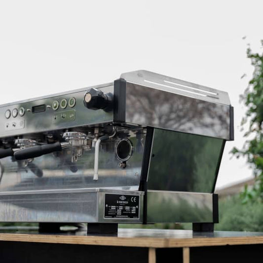 Immaculate 3 Group La Marzocco PB In Chrome Commercial Coffee Machine - Australia - Di Pacci