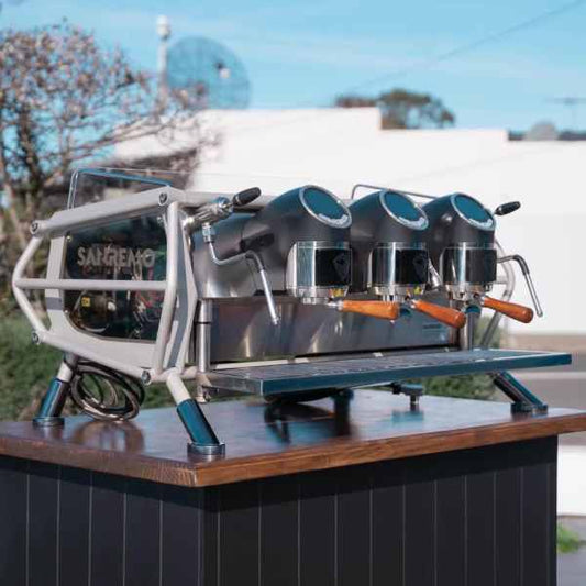 Immaculate 3 Group Sanremo Cafe Racer Commercial Coffee Machine - Australia - Di Pacci
