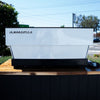 Immaculate La Marzocco Linea AV Gloss White with Chrono Shot Timers - Australia - Di Pacci